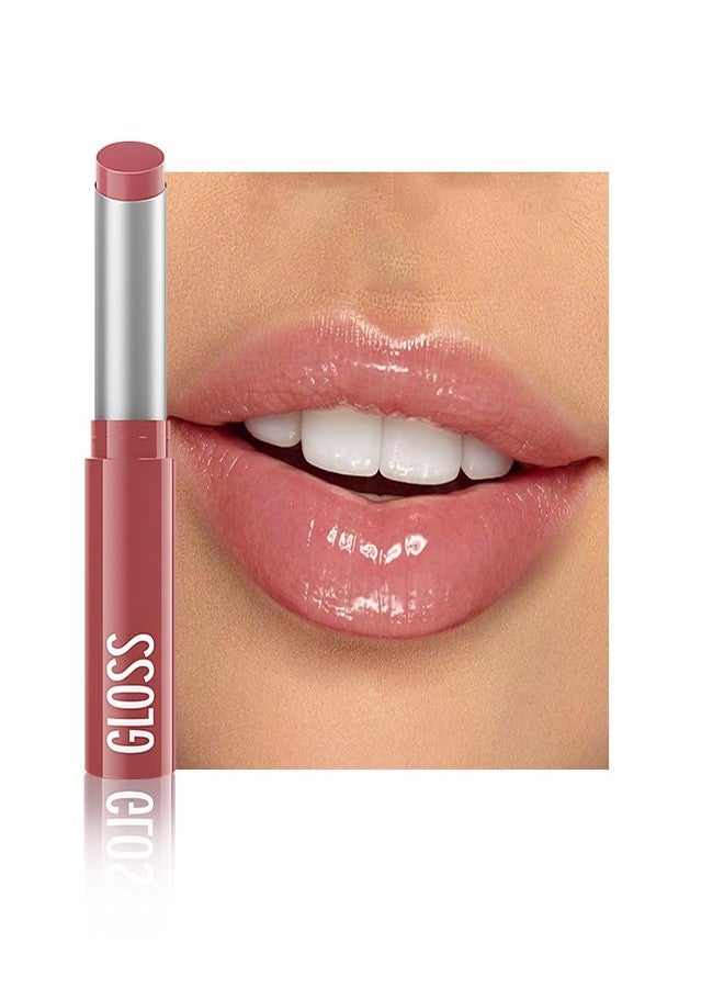 HHLTOH 1Pc Pale Pink Butter Lipstick Tinted Lip Balm, Shine Moisturizing Plumper Lipstick for Women, Natural Nourishing Hydrating Lip Gloss Stain for Dry Lips, Lightweight Lip Liner Care Vegan Makeup - Image 1